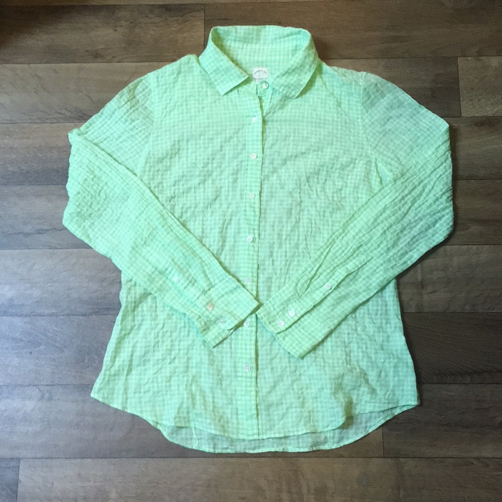 J. Crew Gingham Button Down Shirt - Picture 1 of 6